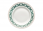 Catene Green Buffet/Dinner Plate Edged in platinum. 