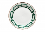 Catene Green Tea Saucer Edged in platinum. 