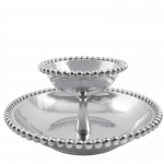 Pearled Tiered Chip and Dip Bowl 10 3/4\ 5.75\ Height x 10.75\ Diameter
Recycled Sandcast Aluminum